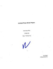 DOMINIC PURCELL SIGNED PRISON BREAK PILOT EPISODE FULL 65 PAGE SCRIPT AUTOGRAPH 