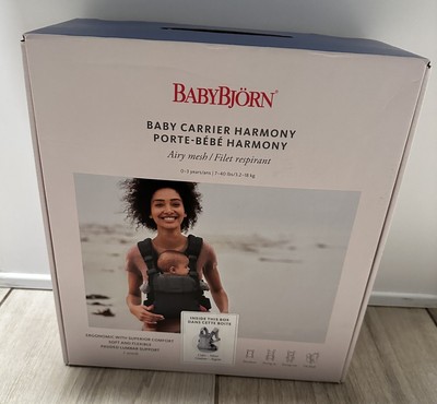 BabyBjörn Baby Carrier Harmony 3D Airy Mesh, 0-3 Years/ 7-40 lbs. Silver