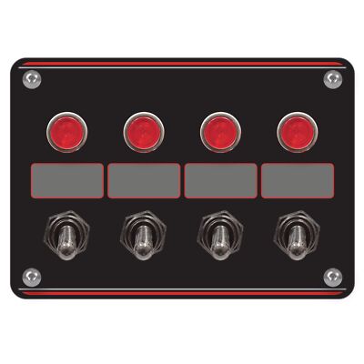Longacre Race / Rally 133 x 92mm Black Accessory Electrical Switch Panel 44865