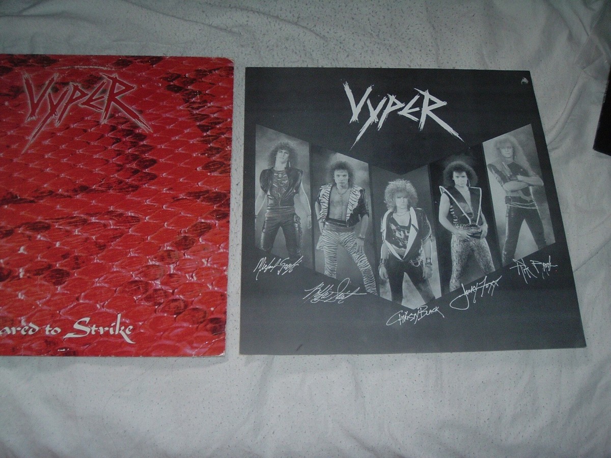 VYPER Prepared To Strike '84 + Afraid Of The Dark '85 2LP lot ORIG