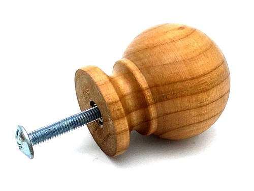 CHERRY KNOBS 33mm wooden cupboard door cabinet drawer wood knob handle (489) - Picture 3 of 7