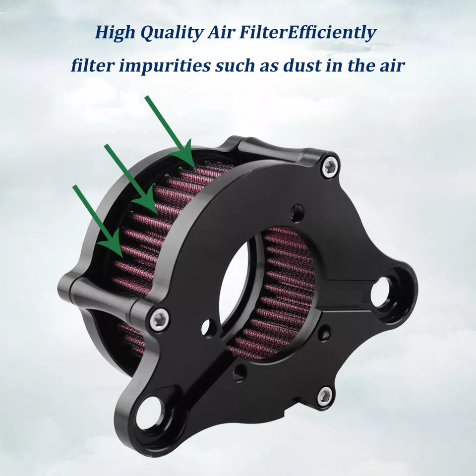 Air Cleaner Intake Filter Kit For Harley Sportster Iron XL 883 1200 72 48 88-Up - Image 3 of 4