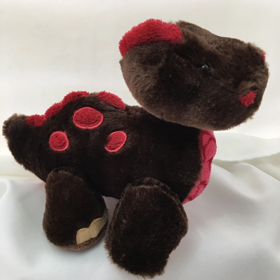 Webkinz Cocoa Dinosaur Dino Brown Red Pink HM338 Ganz Plush 9" Toy Lovey No Code - Image 4 of 4