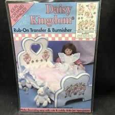 Vtg Daisy Kingdom Rub-On Transfer  Burnisher Ballerina Bunnies DKR101 1993