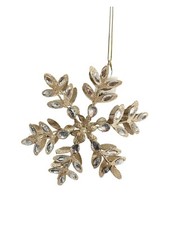 RAZ Christmas Ornament SNOWFLAKE Gold Tone 7" x 7" BIG / LIGHTWEIGHT