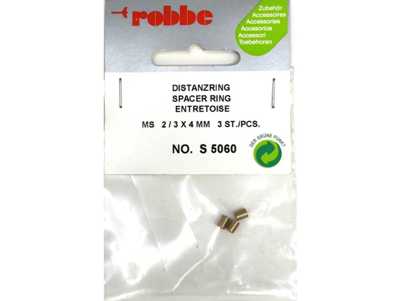 Robbe Spacer Ring 2/3 x 4mm (3) : S-5060
