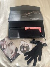 Ginalli Milano Pro Series Cone Curling Iron Wand Ceramic Hair Clipless Stylist