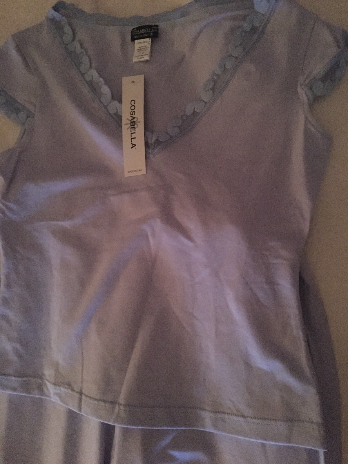 Cosabella Ladies Periwinkle Cropped Pajama Set Size Small ~NWT~ image 2