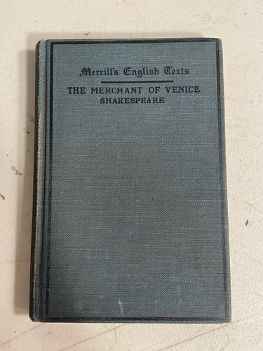 Der Kaufmann von Venedig, Shakespeare - Merrills englische Texte 1910 Vintage-Buch