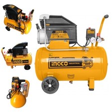 Compressore aria 50 Lt Litri 1 Kw elettrico 8 bar professionale garage Ingco