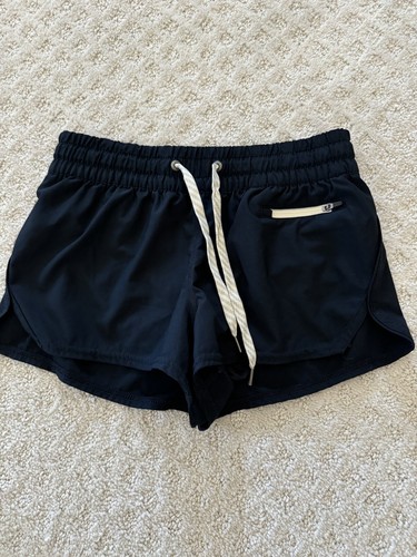 Vuori Shorts Womens Small Dark Navy / Black Clementine Drawstring Performance