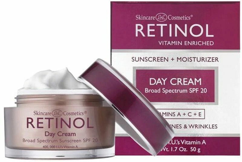 Skincare LdeL Cosmetics Retinol Day Cream , Vitamin A +SPF 20 ( 1.7oz , 50gr )