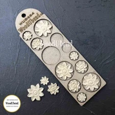 WoodUbend Heat Bendable Molding Pack of Four Flower Sets WUB0464 5.5 × 4.5 cm