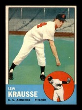 1963 Topps Set Break #104 Lew Krausse NM-MINT *OBGcards*