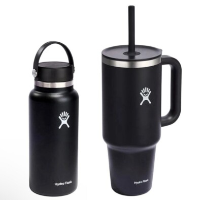 ハイドロフラスクHydro Flask セット32oz 40oz黒 NEW Hydro Flask Hydration Set - 40oz Tumbler & 32oz Wide Mouth