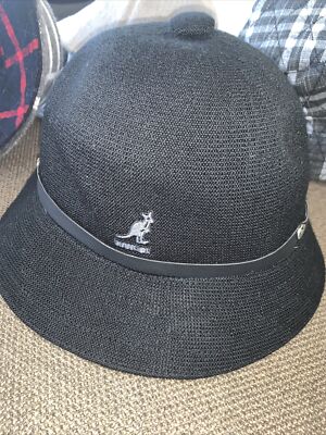Men s Kangol SAMPLE BERMUDA Wildsmith CASUAL Bucket Hat Black Sz L NEW