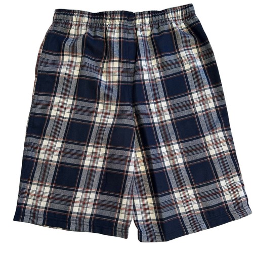 NWT Nordstrom T&B 2pc Sleepwear Tee & Shorts Navy Plaid Kids 10/12 - Picture 5 of 11
