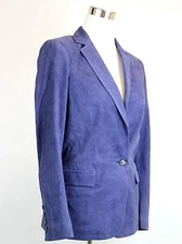 $3300 NEW Authentic Gucci Womens Suede Jacket Blazer, Blue, 340441 4579 - Image 2 of 4