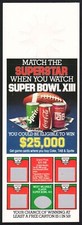 Vintage bottle ringer COCA COLA Superstar Super Bowl XIII scratch off n-mint+
