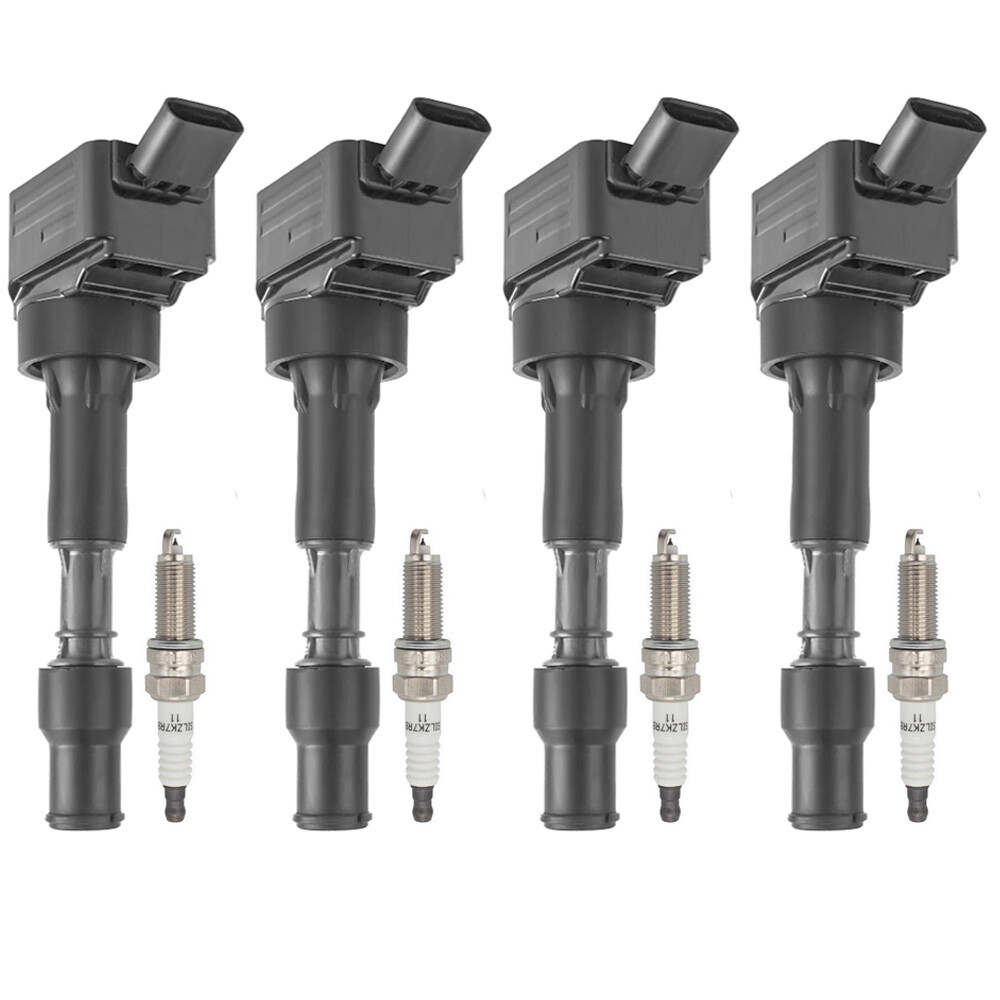 4X Ignition Coils + 4X Iridium Spark Plugs for Hyundai Elantra Sonata Kona 2.0L