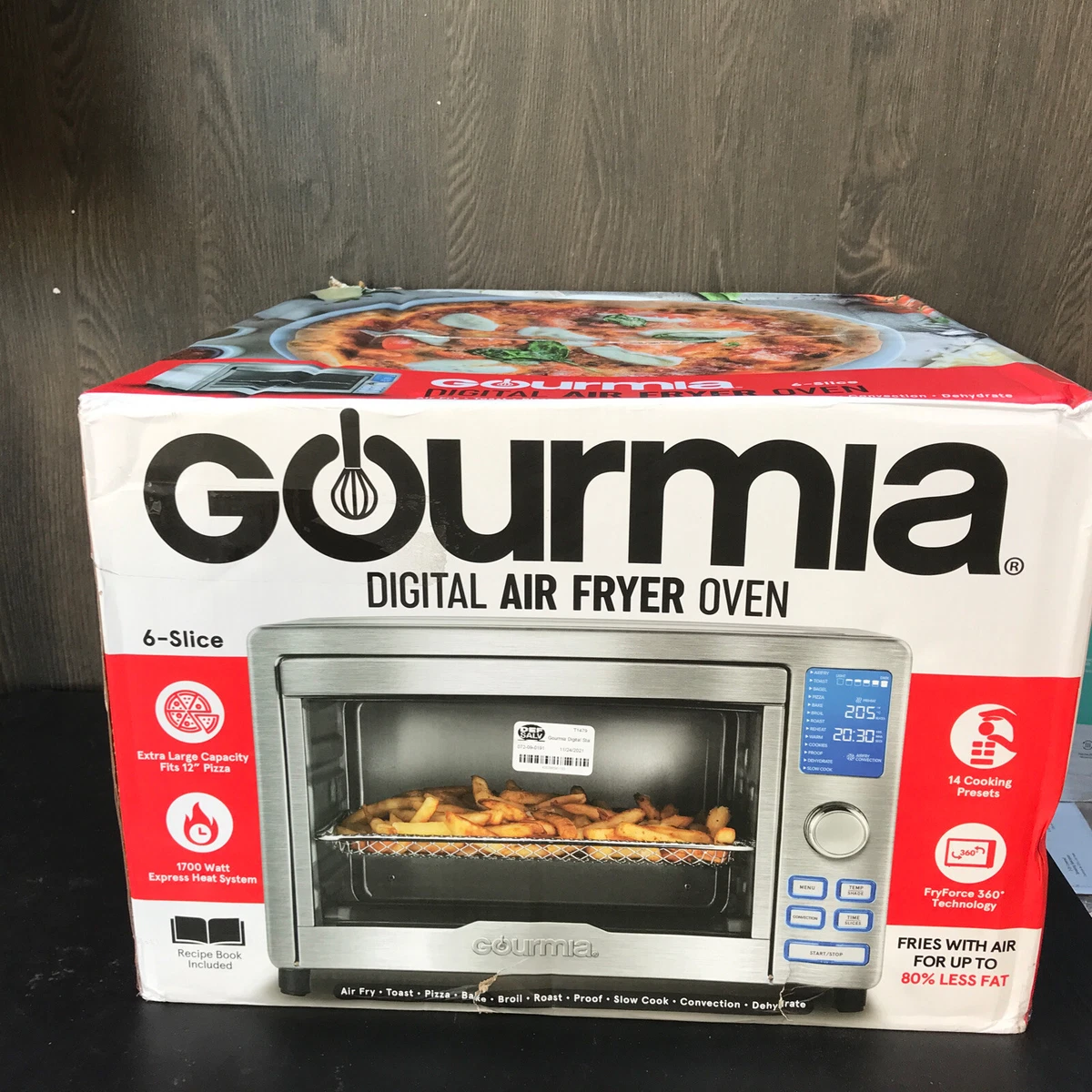 💥Gourmia Digital Stainless Steel Toaster Oven Air Fryer - Stainless Stee  810002861956