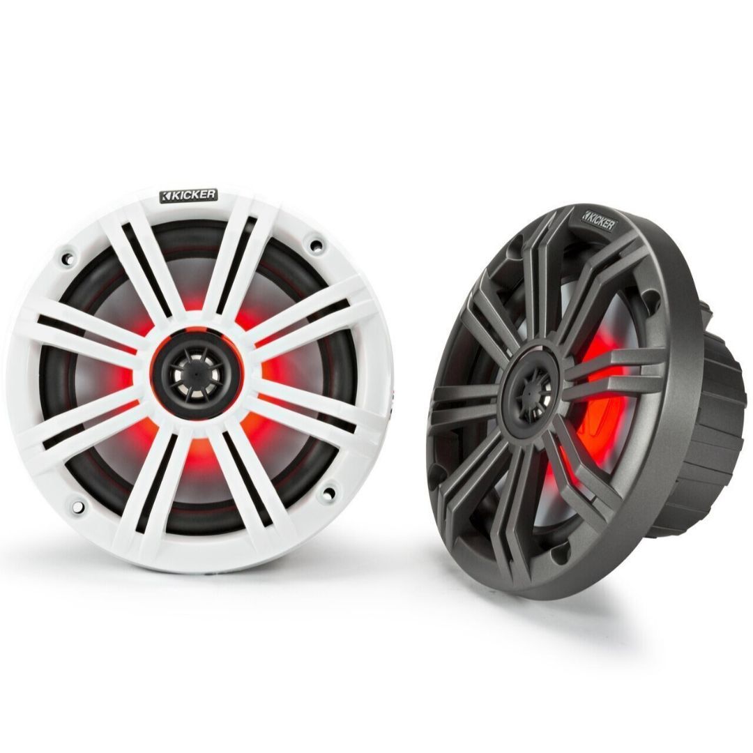 Kicker KM654L, KM 6.5" Marine Coaxial Speakers w/ 3/4" (20mm