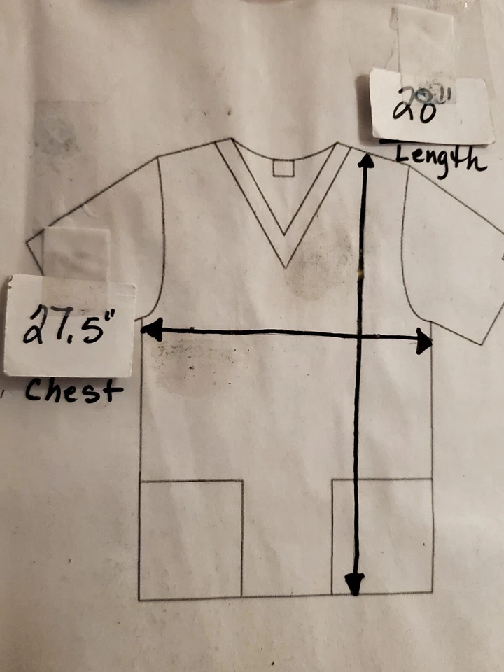 Scrub HQ Scrub Top size L-Brown/Lime Floral Snap-up-Chest 27.5"/L 28" - Image 4 of 4