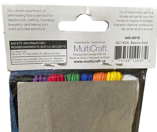Embroidery Floss of Basics Assortment Colors 8m New Lot Of 4 New Packages Cotton - Picture 4 of 4