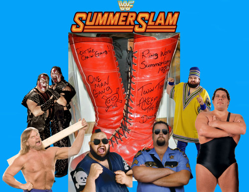 wwe wwf one man gang ring worn Summer Slam 89 boots