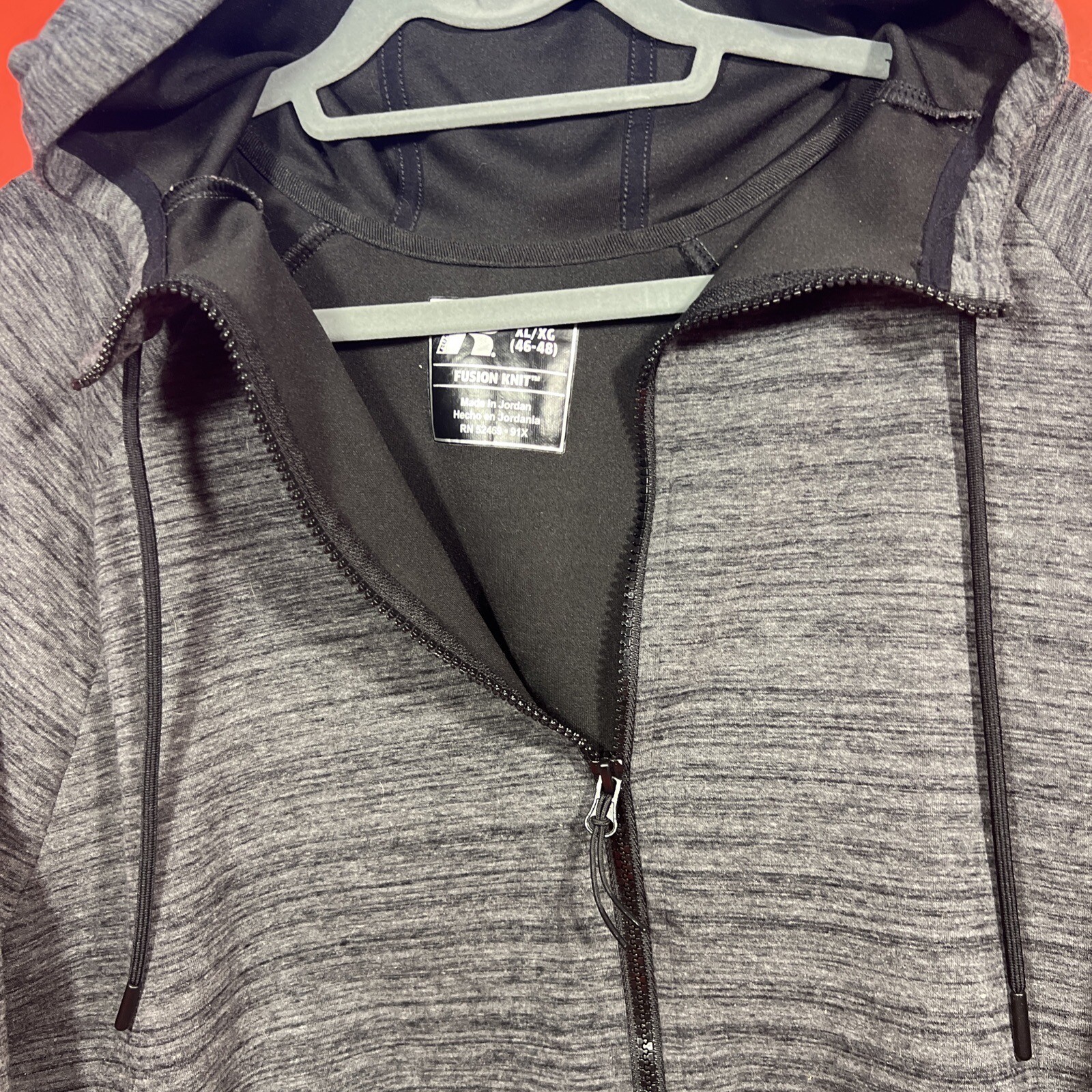 Russell Athletic Mens Full Zip Fusion Knit Hoodie Sweatshirt Size XL 46