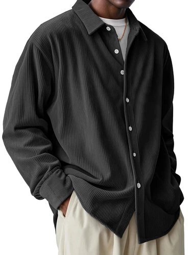 Para hombres Camisa de Pana Chaqueta Moda Chaqueta Informal Manga Larga Suelto Cárdigan Prenda para el torso - Imagen 5 de 31