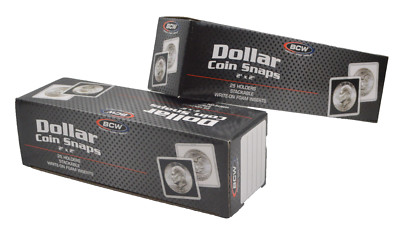 Bundle Of 50-Pc BCW 2x2 Double Sided Coin Snap Holder Large US Dollar Stackable
