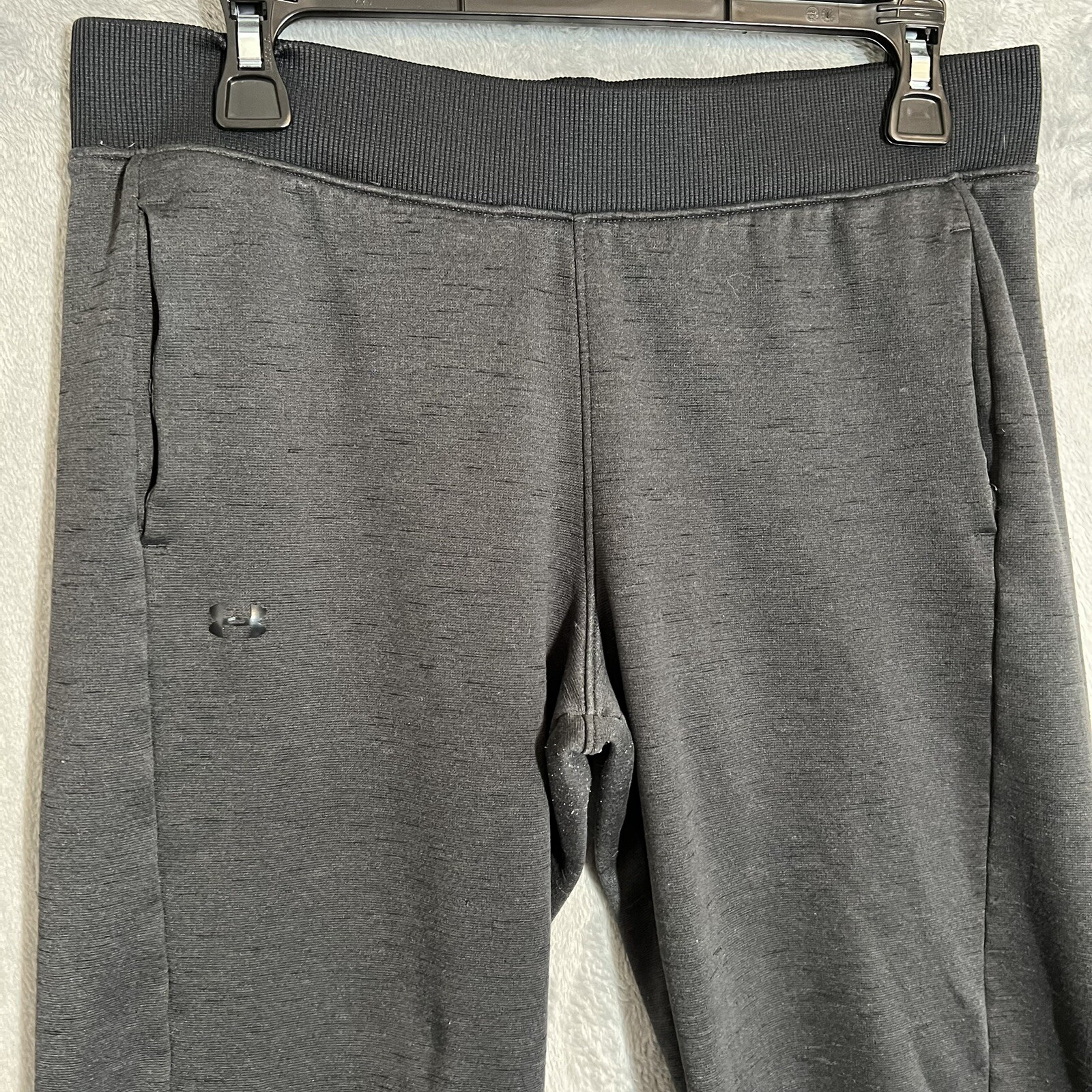 Under Armour Coldgear Fleece Open Sweatpants Loose Fit Charcoal Women's Size M thumbnail 2