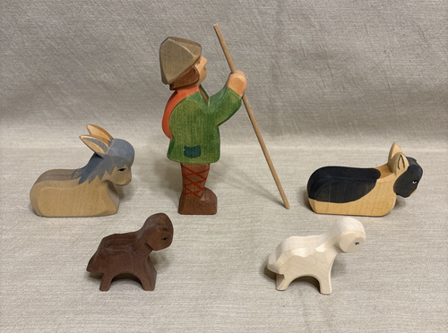 VTG Ostheimer Holy Family 12 Pieces Wooden Figures Nativity Scene Christmas READ - Picture 12 of 19
