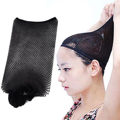 OSEMY Perückenkappen schwarz Caps Mesh elastisch Haar 3 Stück schwarz Mesh Perig Cap Netz - Bild 3 von 5