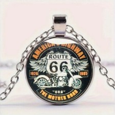 Unique US Route 66 Logo The Mother Road Pendant Necklace
