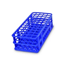 LOT OF 5 HEATHROW FOLD & SNAP TUBE RACKS, 13 mm, HEA243073B / HS243073B BLUE