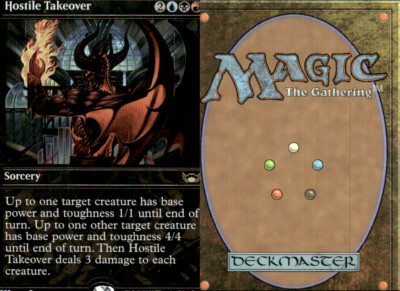 Magic the Gathering -MTG- Hostile Takeover Foil