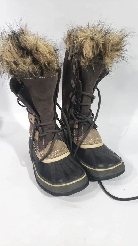 sorel joan of arctic winter waterproof snow lace up faux fur boots