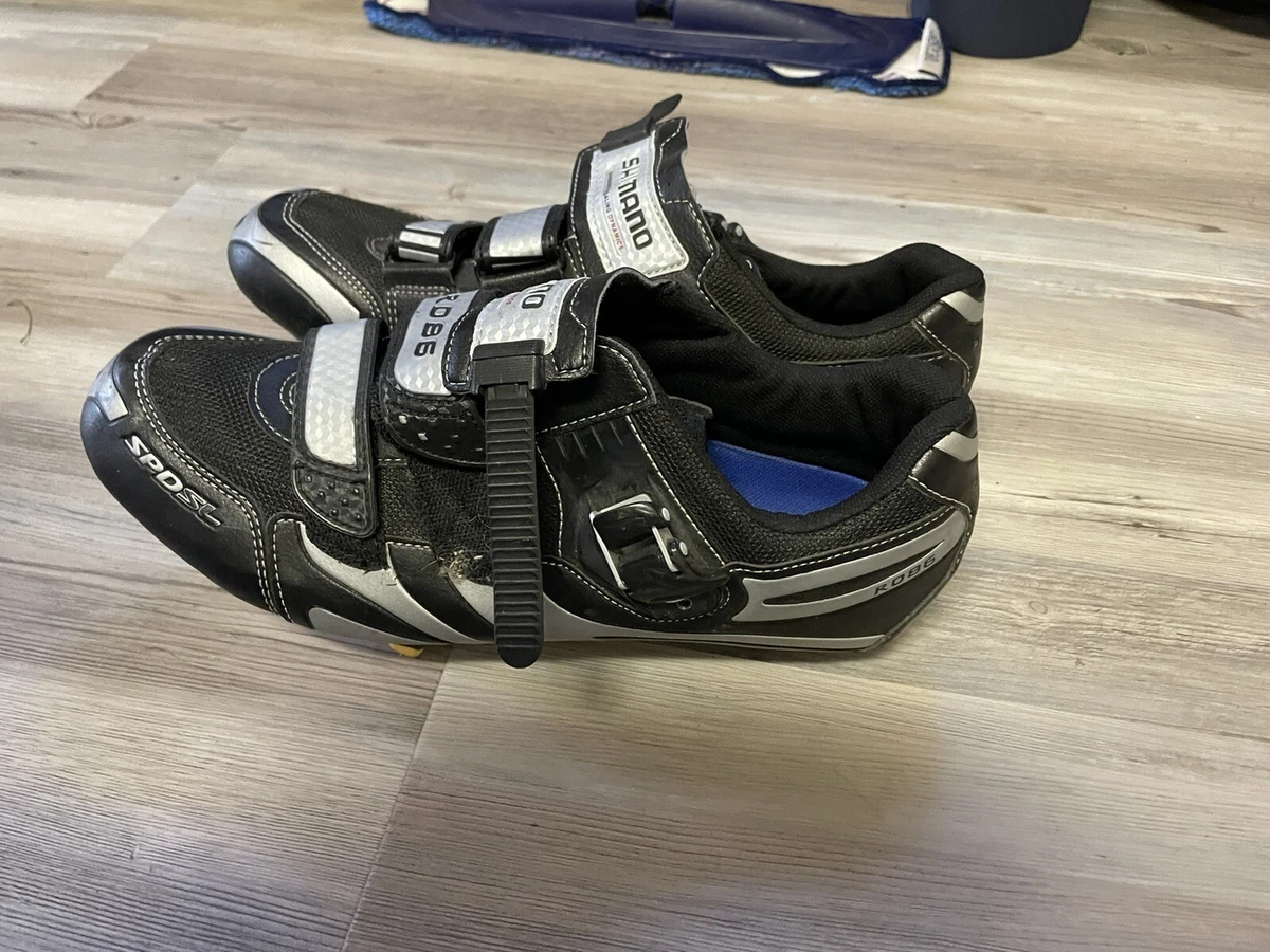 Shimano R086 Road Racing Cycling Shoes Sz 46 Sidi Style Ratchet Strap SpdSl