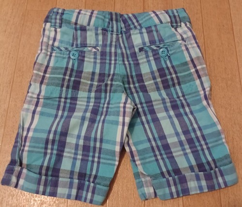 Cherokee Kids Blue Plaid Shorts Size XS 4/5 - Picture 2 of 3