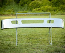 International WorkStar Bumper - 14" Chrome with Slight Angle Back 7400 7500 7600