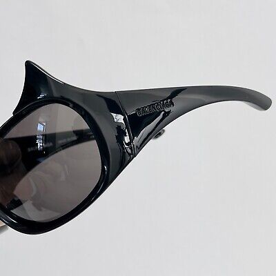 BALENCIAGA GOTHAM 0284 Black 001 Fashion Bat Spike Mask Wrap BALENCIAGA GOTHAM 0284 Black 001 Fashion Bat Spike Mask Wrap