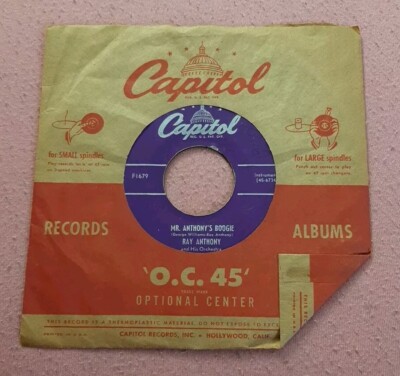 Ray Anthony 45 Mr. Anthony's Boogie / I Wonder What's Become of Sally? F1679 vg