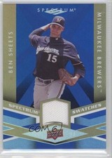 2009 Upper Deck Spectrum Swatches Blue Ben Sheets #SS-BS 0v1