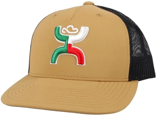 Hooey Mens Hat Baseball Cap "Boquillas" Logo Mesh Snapback Tan 2118T