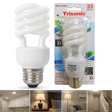 Daylight CFL Bulb 33W 150W Replacement White Compact Fluorescent 6400K