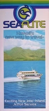 1970s SEAFLITE Jetfoil Brochure Hawaii Inter Island Boeing 929 Hydrofoil Service