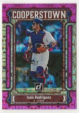 2023 Donruss Ivan Rodriguez Cooperstown Pink Fireworks Texas Rangers CT1