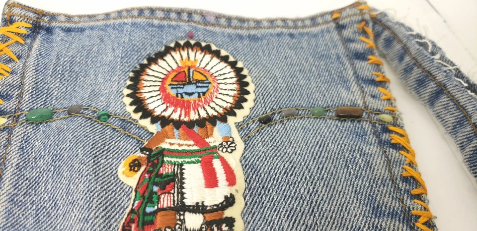 Levi's 再生牛仔腕带 | Kachina Inspired 牛仔腕带| Y2K  — 第 3/4 张图片